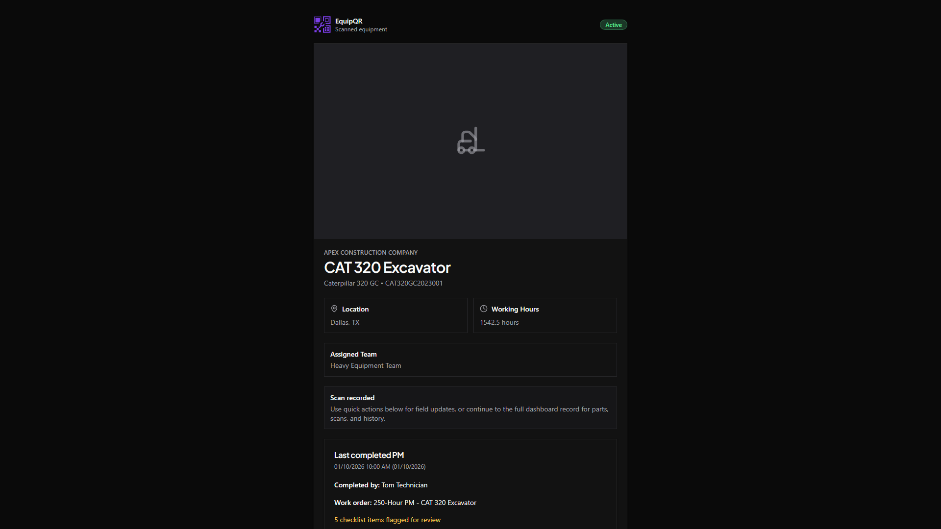 Scan QR landing on desktop