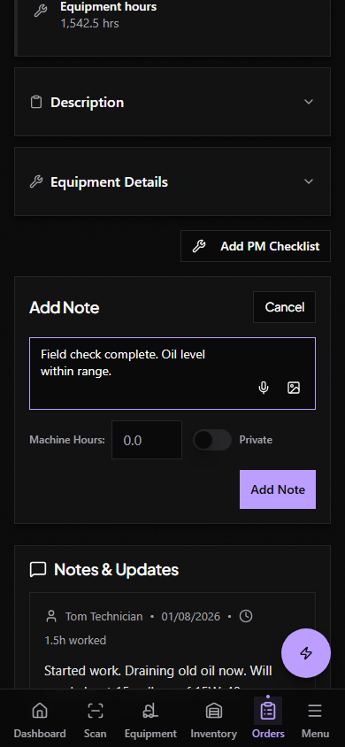 Mobile note composer